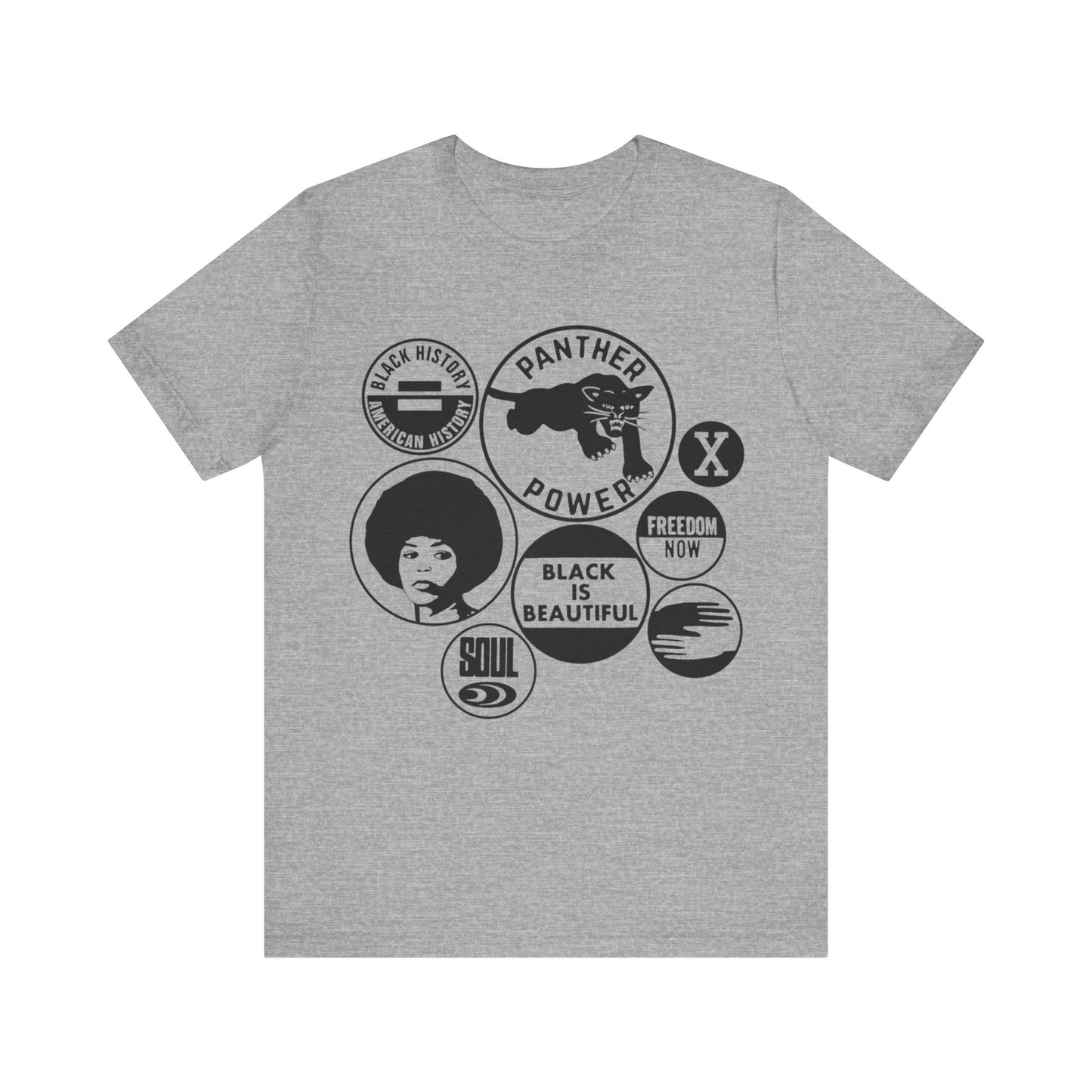 Buttons Tee (Black) - Printify