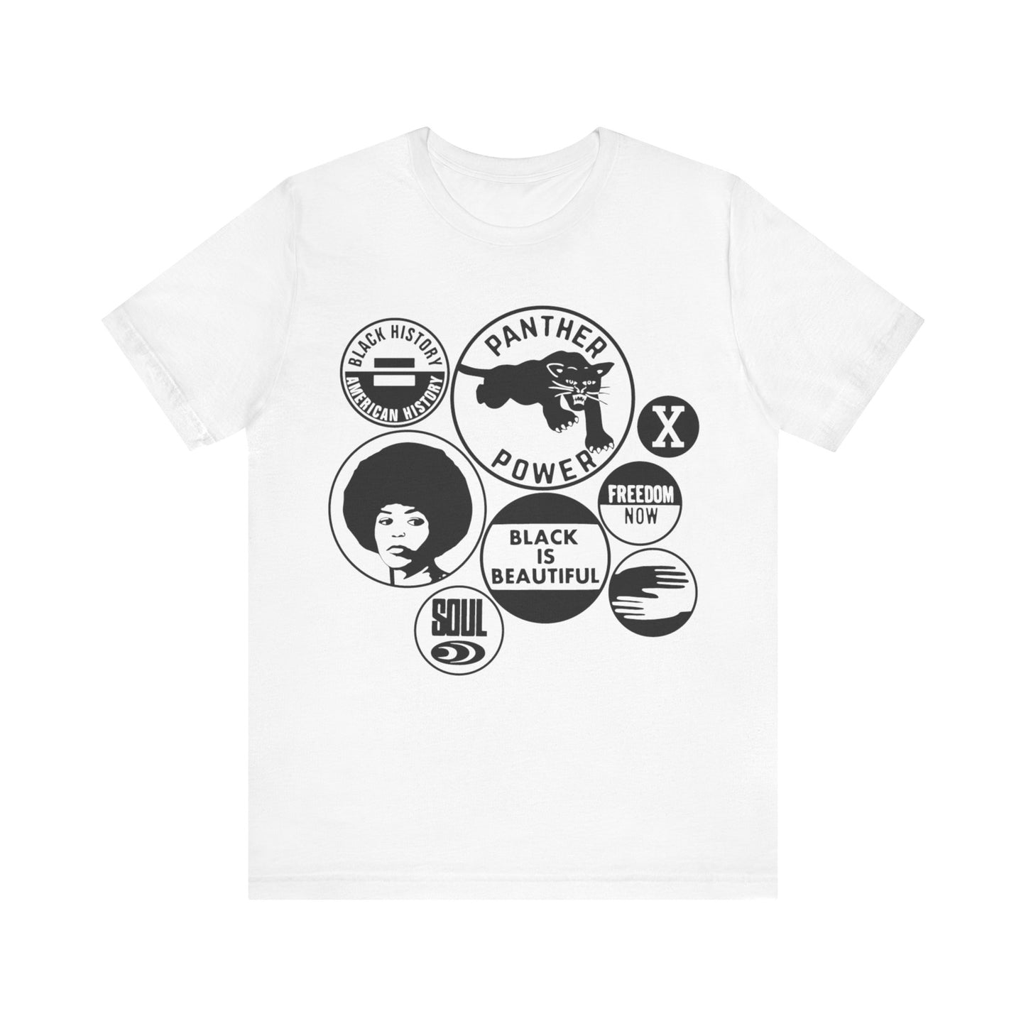 Buttons Tee (Black) - Printify