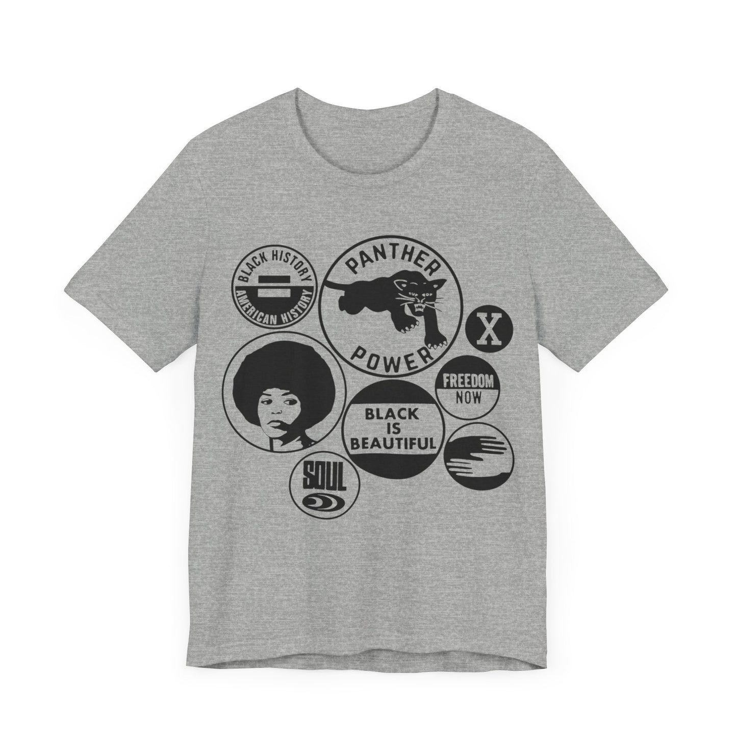 Buttons Tee (Black) - Printify