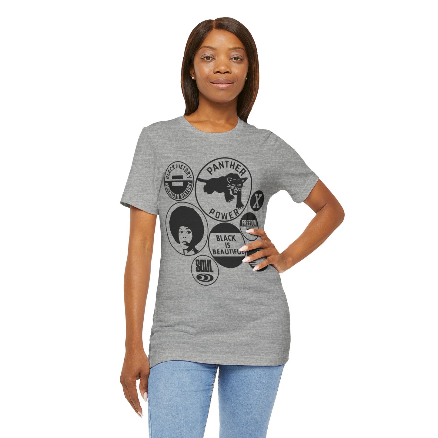 Buttons Tee (Black) - Printify