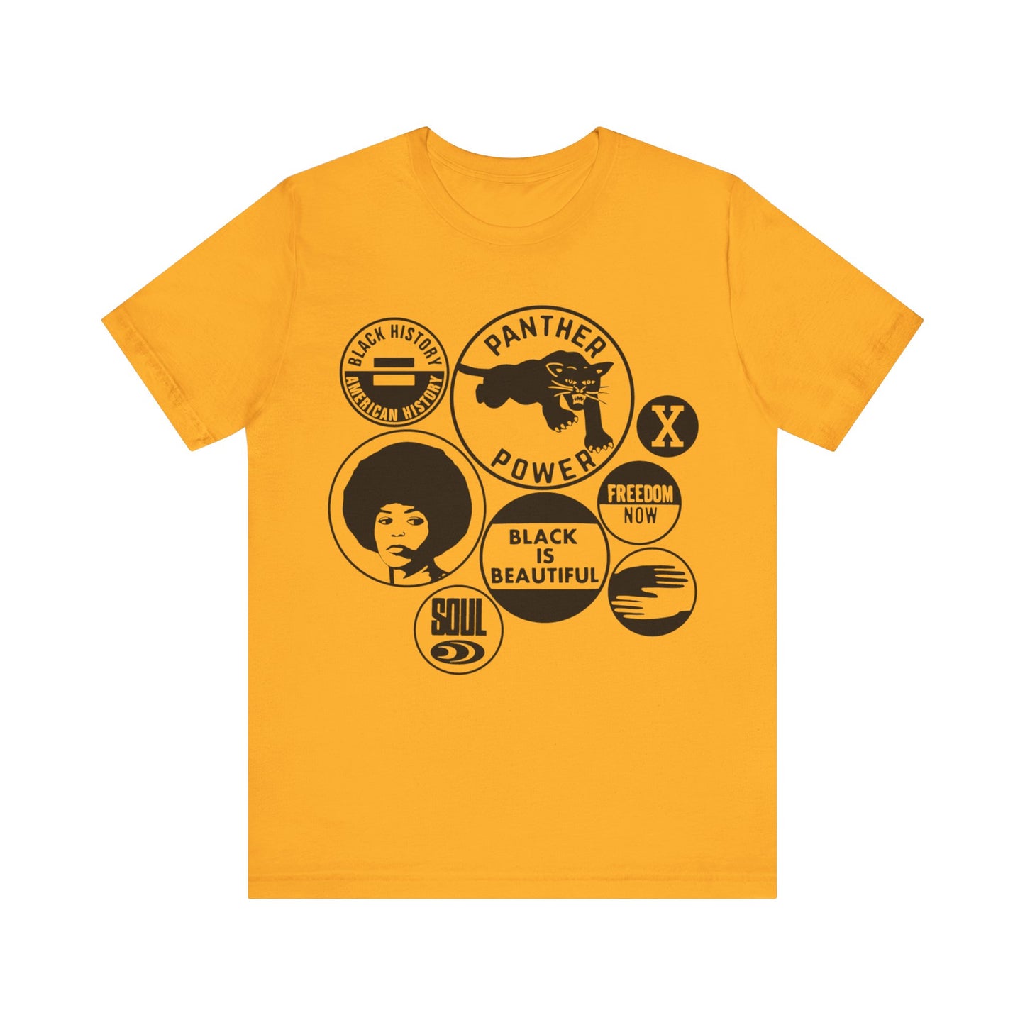 Buttons Tee (Black) - Printify