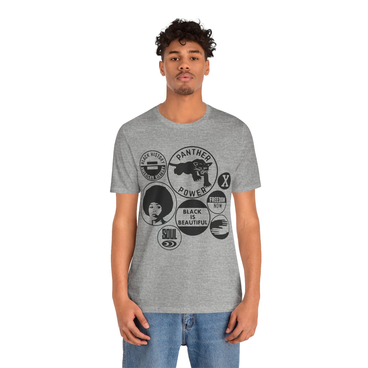 Buttons Tee (Black) - Printify
