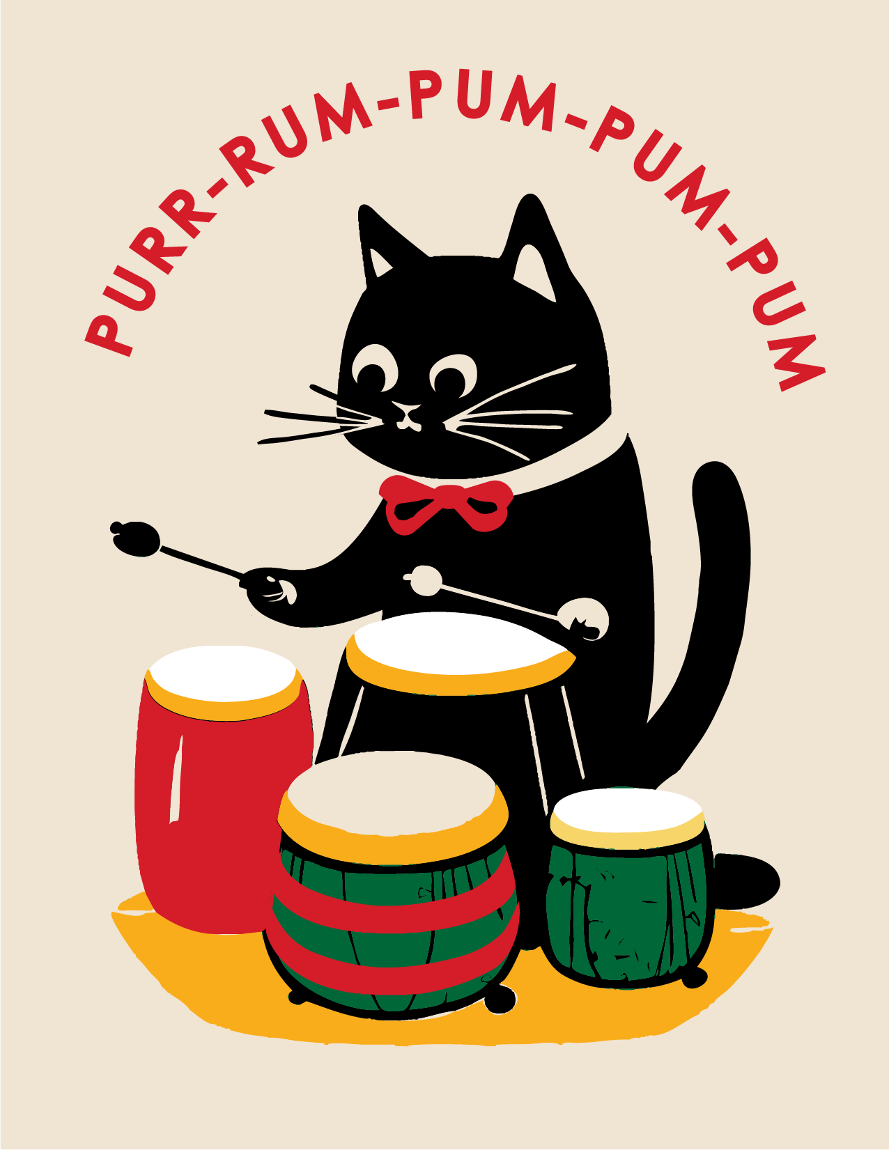 Holiday Cat Postcards - Window Cat