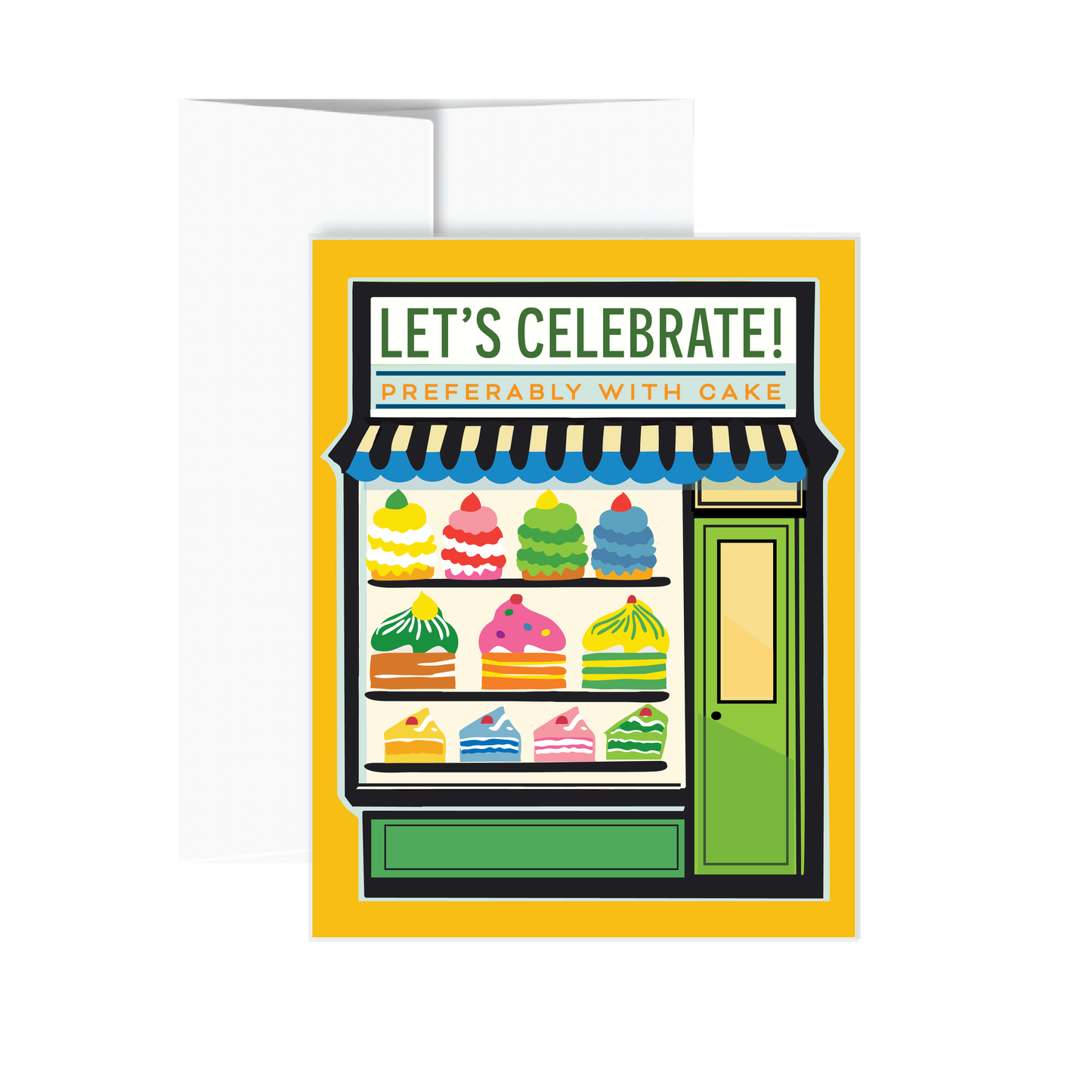 Greeting Card - Let's Celebrate! (Preferably, with cake)