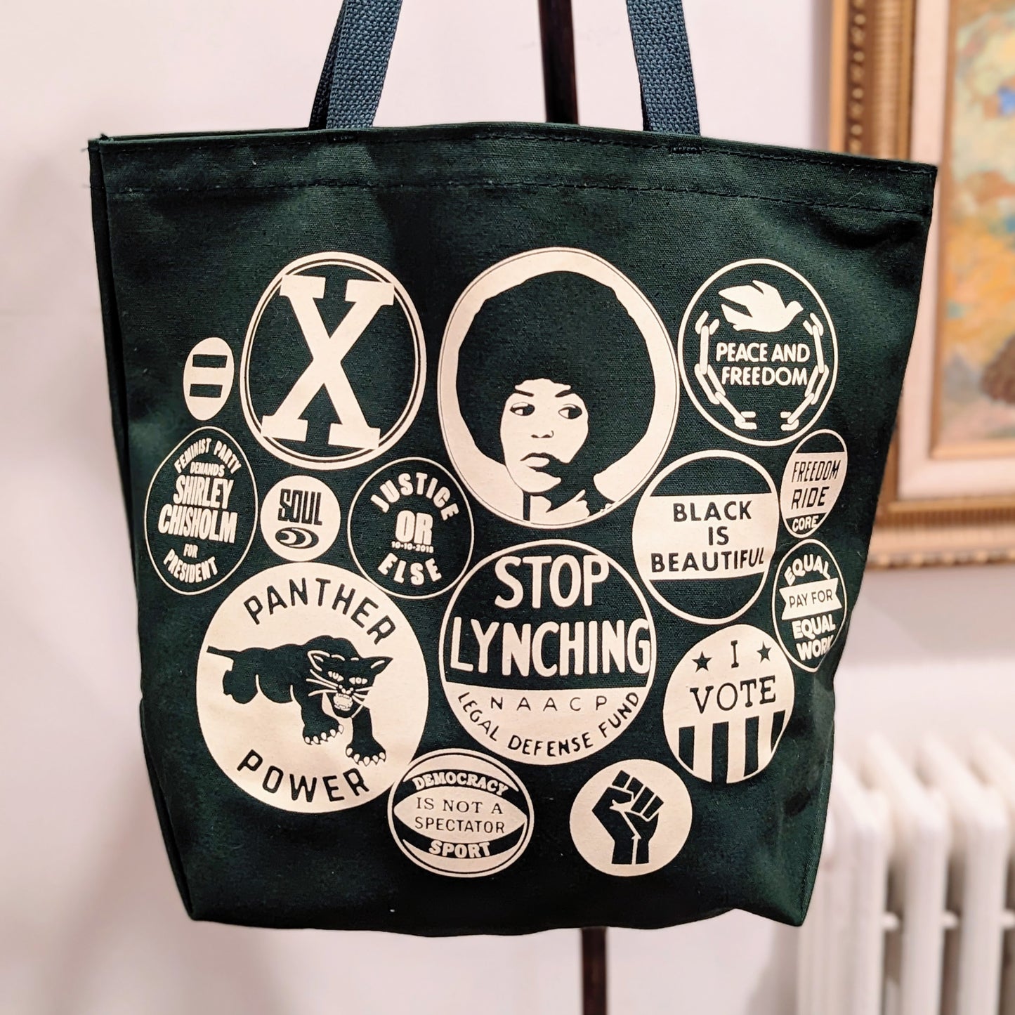 Tote Bag - Power Button (Hunter Green)