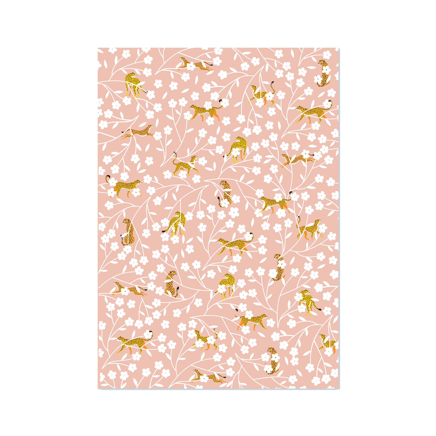 Wrapping Paper - Cheetahs & Cherry Blossoms