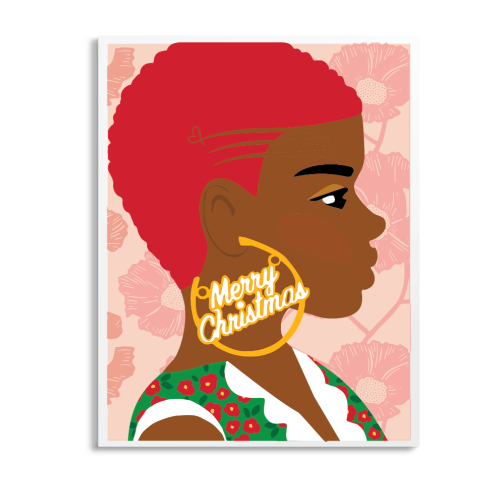 Holiday Card - Merry Christmas Hoops