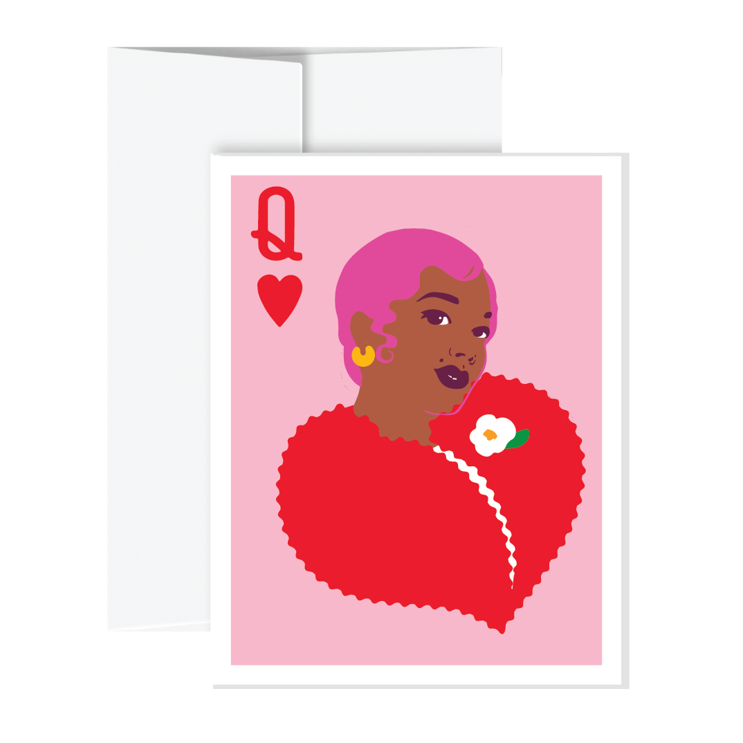 Greeting Card - Queen of Hearts