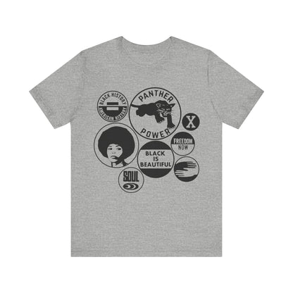 Buttons Tee (Black) - Printify