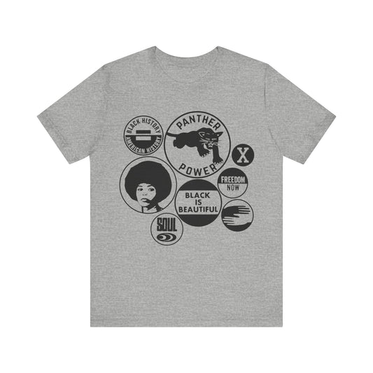 Buttons Tee (Black) - Printify