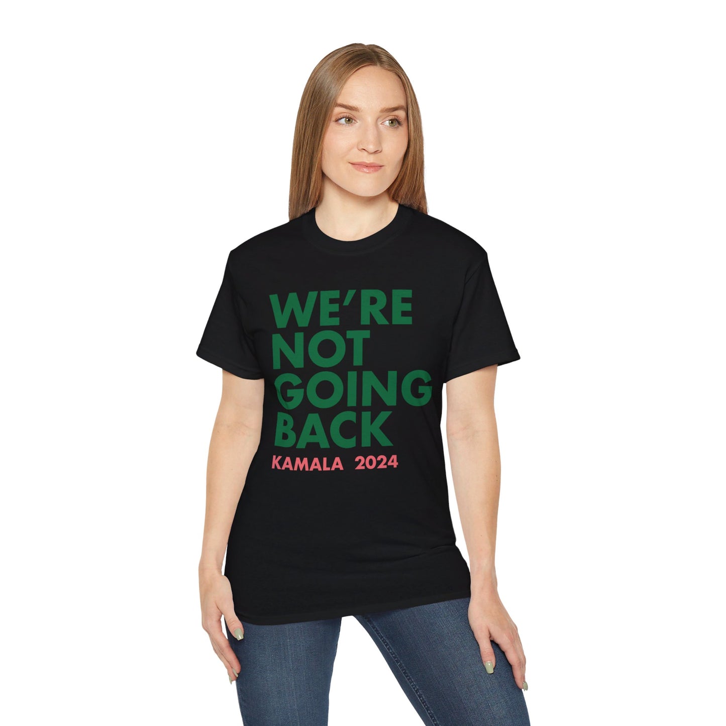 Kamala - "We're Not Going Back" Pink/Green (Printify)