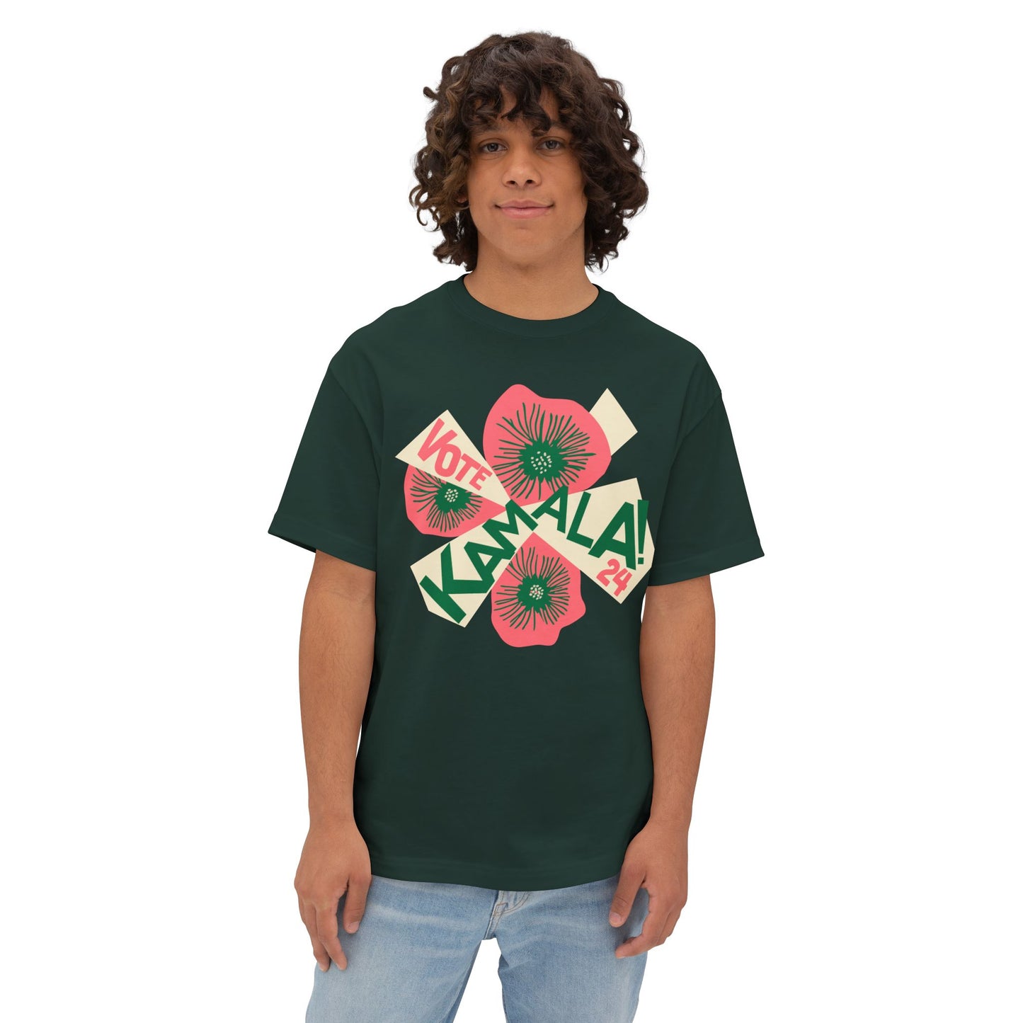 Kamala "Vote" Tee - Pink/Green (Printify)