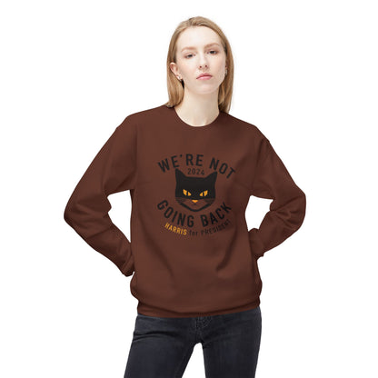 Kamala "Not Going Back" Black cat sweatshirt - Printify