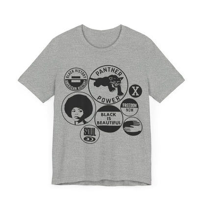 Buttons Tee (Black) - Printify