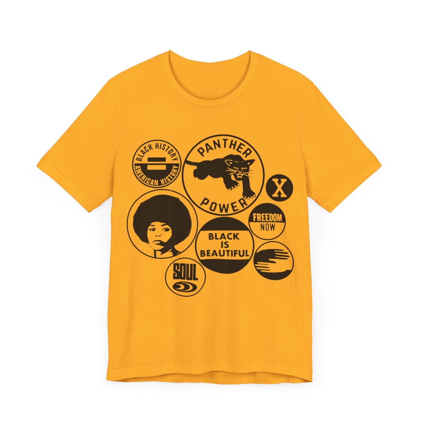 Buttons Tee (Black) - Printify