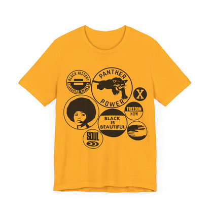 Buttons Tee (Black) - Printify