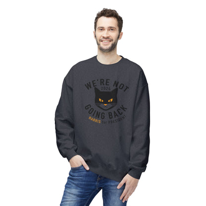 Kamala "Not Going Back" Black cat sweatshirt - Printify