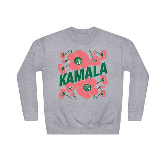 Kamala - Kamala/Big Poppies Sweatshirt Green (Printify)