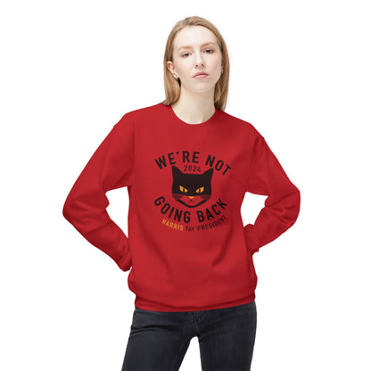 Kamala "Not Going Back" Black cat sweatshirt - Printify