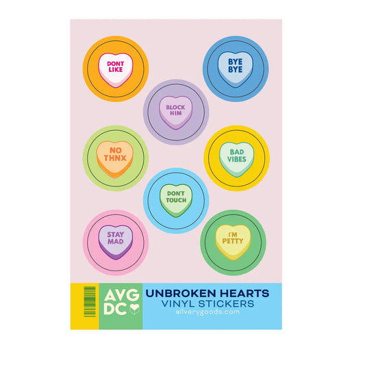 Sticker Sheet - Unbroken Hearts