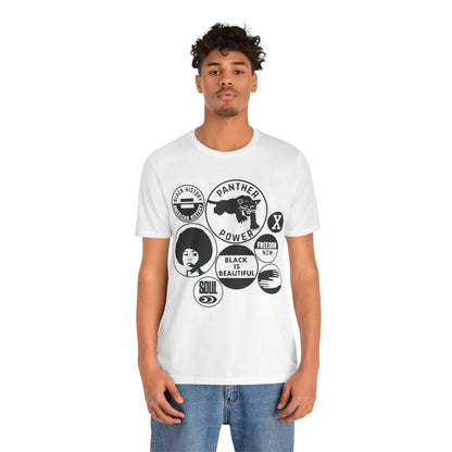 Buttons Tee (Black) - Printify