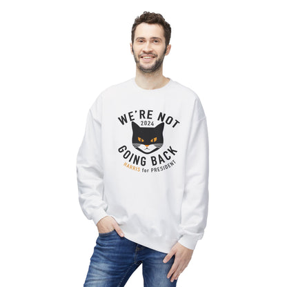 Kamala "Not Going Back" Black cat sweatshirt - Printify