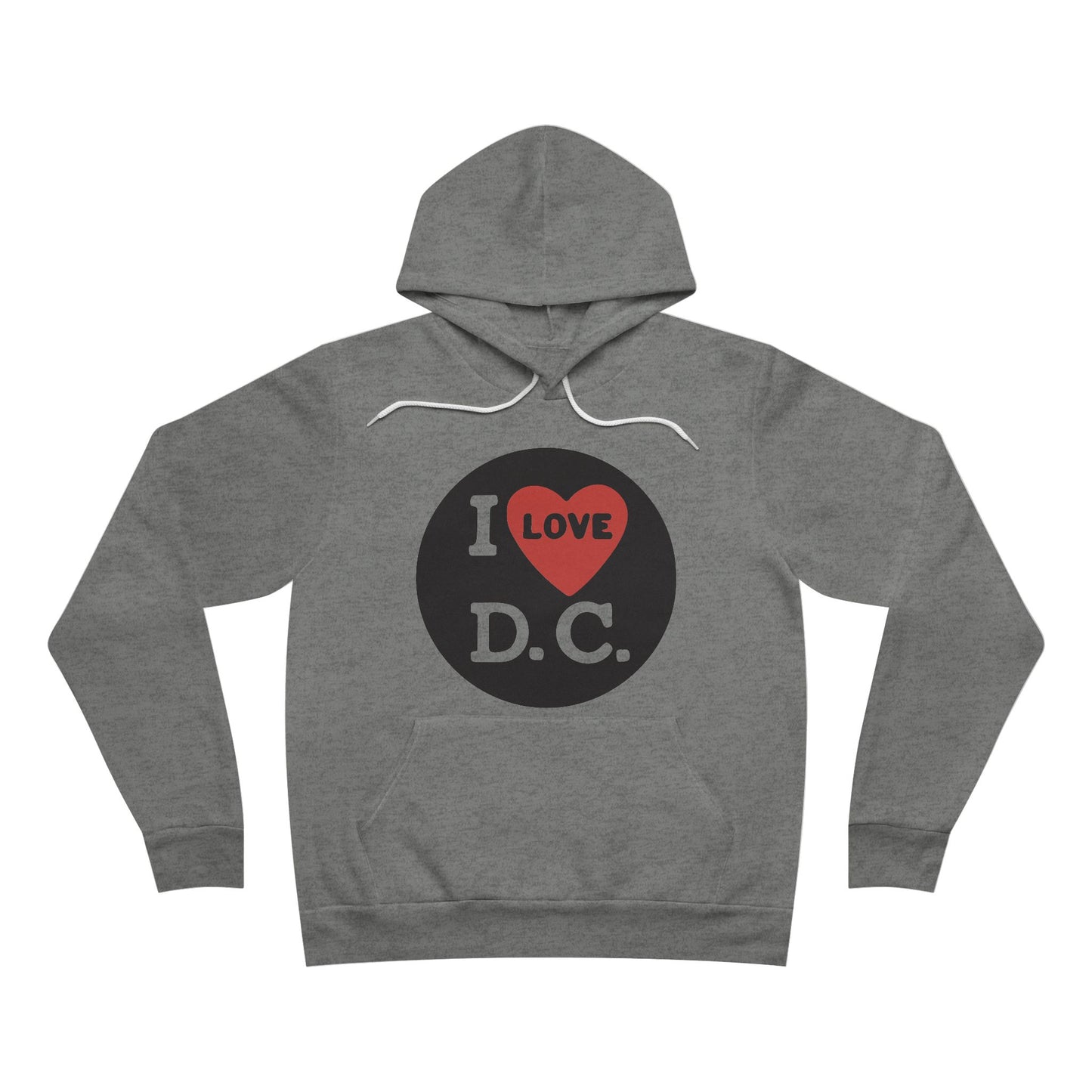 'I Love DC' Vintage Inspired Pullover Hoodie - Printify