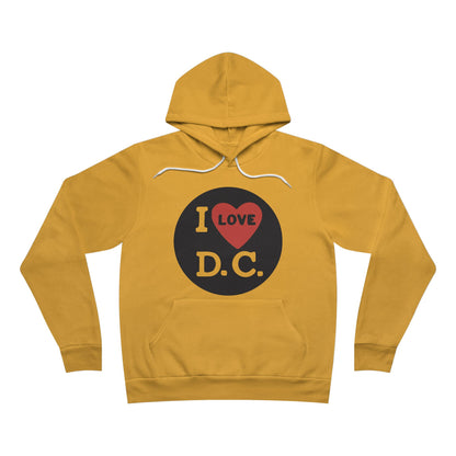 'I Love DC' Vintage Inspired Pullover Hoodie - Printify