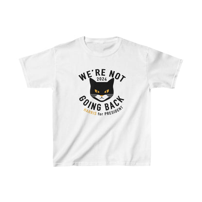 Kids' Tee - "We're Not Going Back" Black cat (Printify)