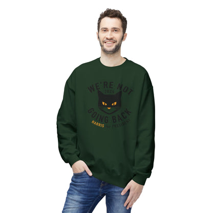 Kamala "Not Going Back" Black cat sweatshirt - Printify