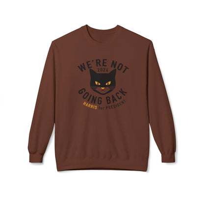 Kamala "Not Going Back" Black cat sweatshirt - Printify