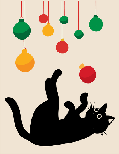 Holiday Cats Postcards - Set of Six (Egg Nog cat and 5 more friends!)