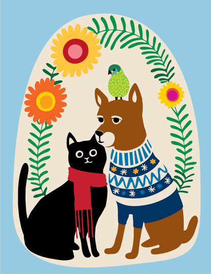 Holiday Cat Postcards - Tweet Cat