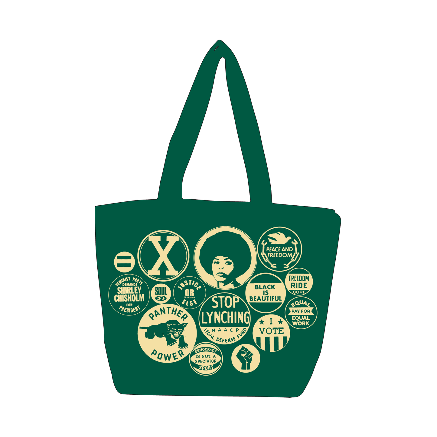 Hunter green tote bag on sale