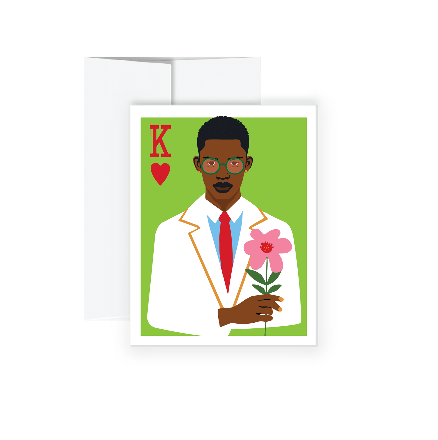 Greeting Card -  King of Hearts