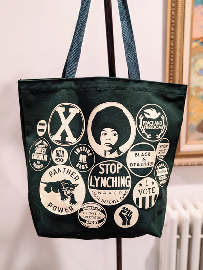 Tote Bag - Power Button (Hunter Green)