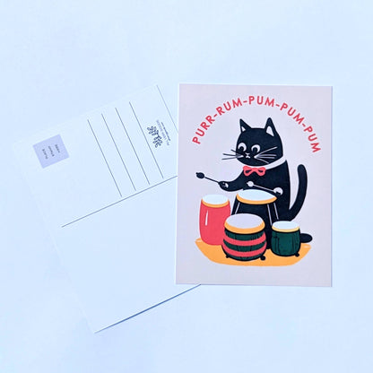 Holiday Cats Postcards - Set of Six (Egg Nog cat and 5 more friends!)