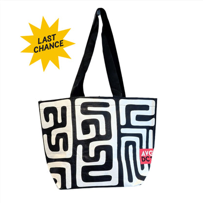 Tote Bag Small - Kuba (Black & White)