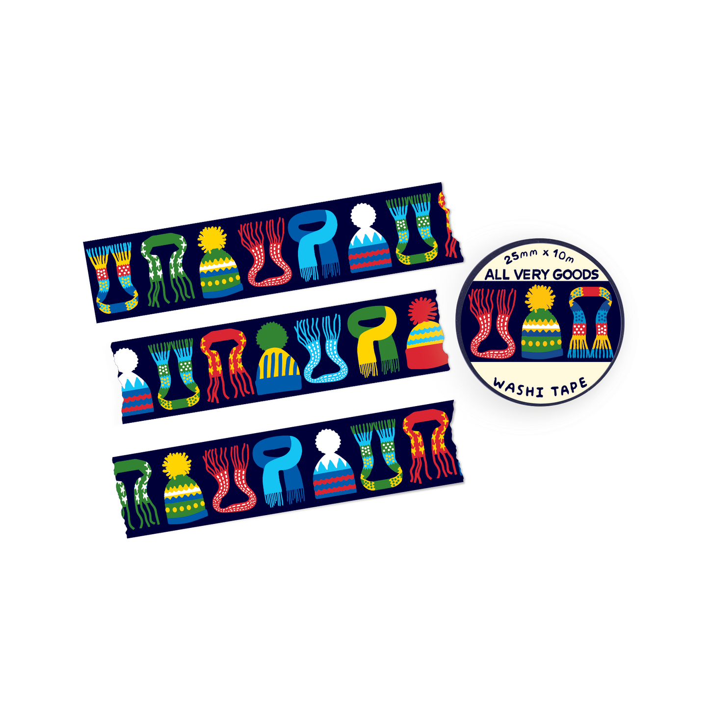 Holiday Washi Tape - Winter Knits