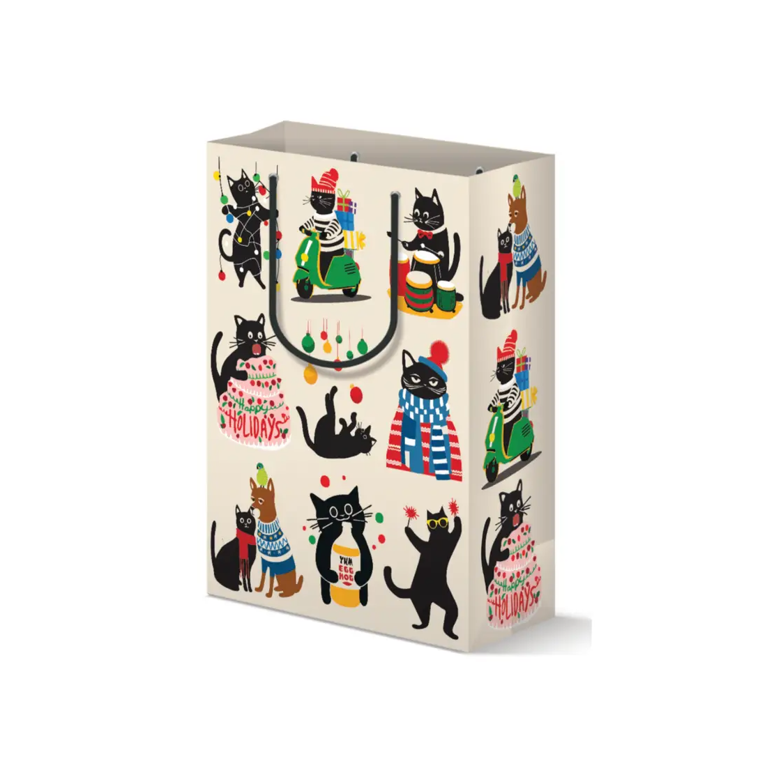 Holiday Gift Bag -Christmas Cats