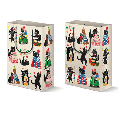 Holiday Gift Bag -Christmas Cats