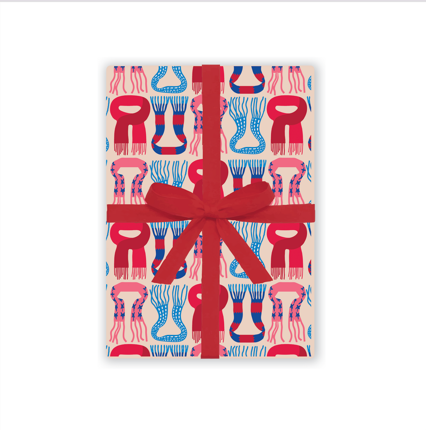 Holiday Wrapping Paper - Fuzzy Scarves