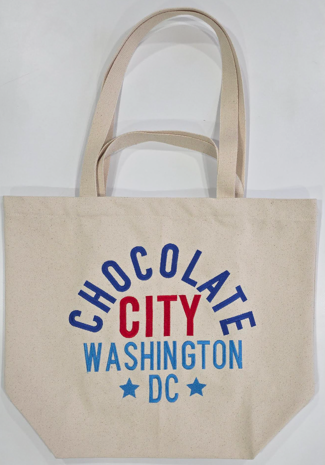 Tote Bag - New "Chocolate City" tote (Blue/Red)
