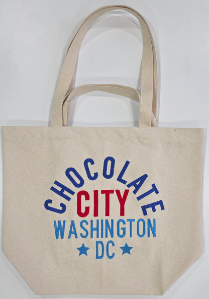 Tote Bag - New "Chocolate City" tote (Blue/Red)