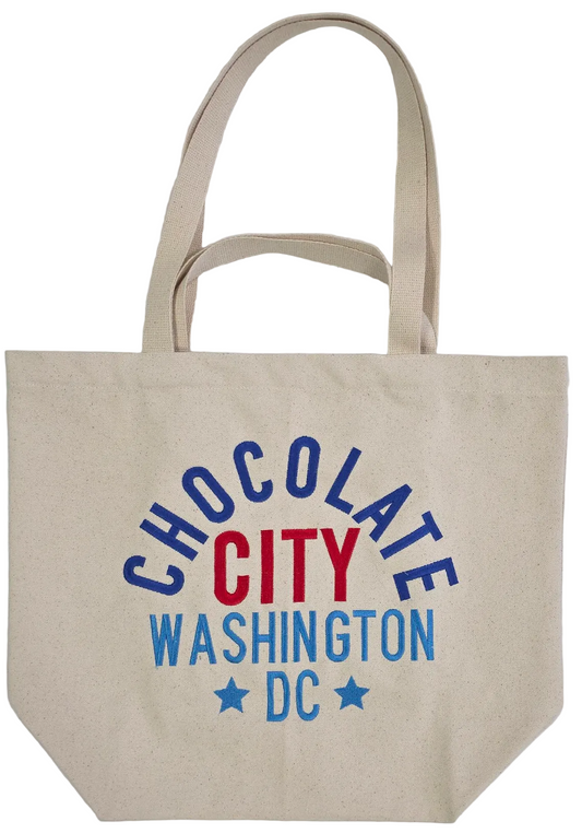Tote Bag - New "Chocolate City" tote (Blue/Red)