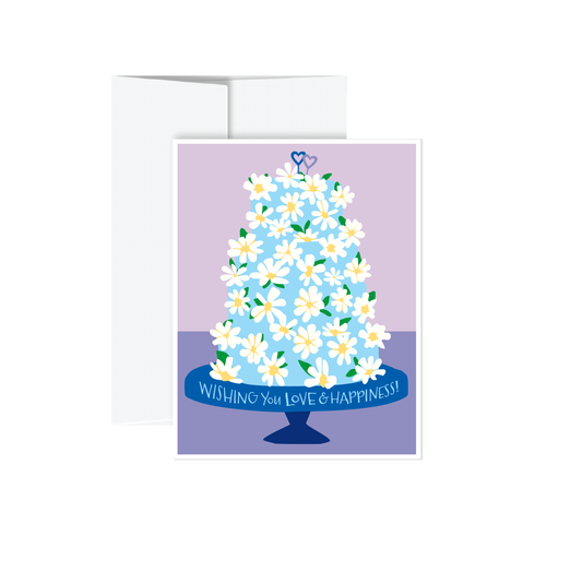 Greeting Card -  Love & Happiness (Blue)
