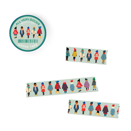 Washi Tape - Kids in Winter Coats