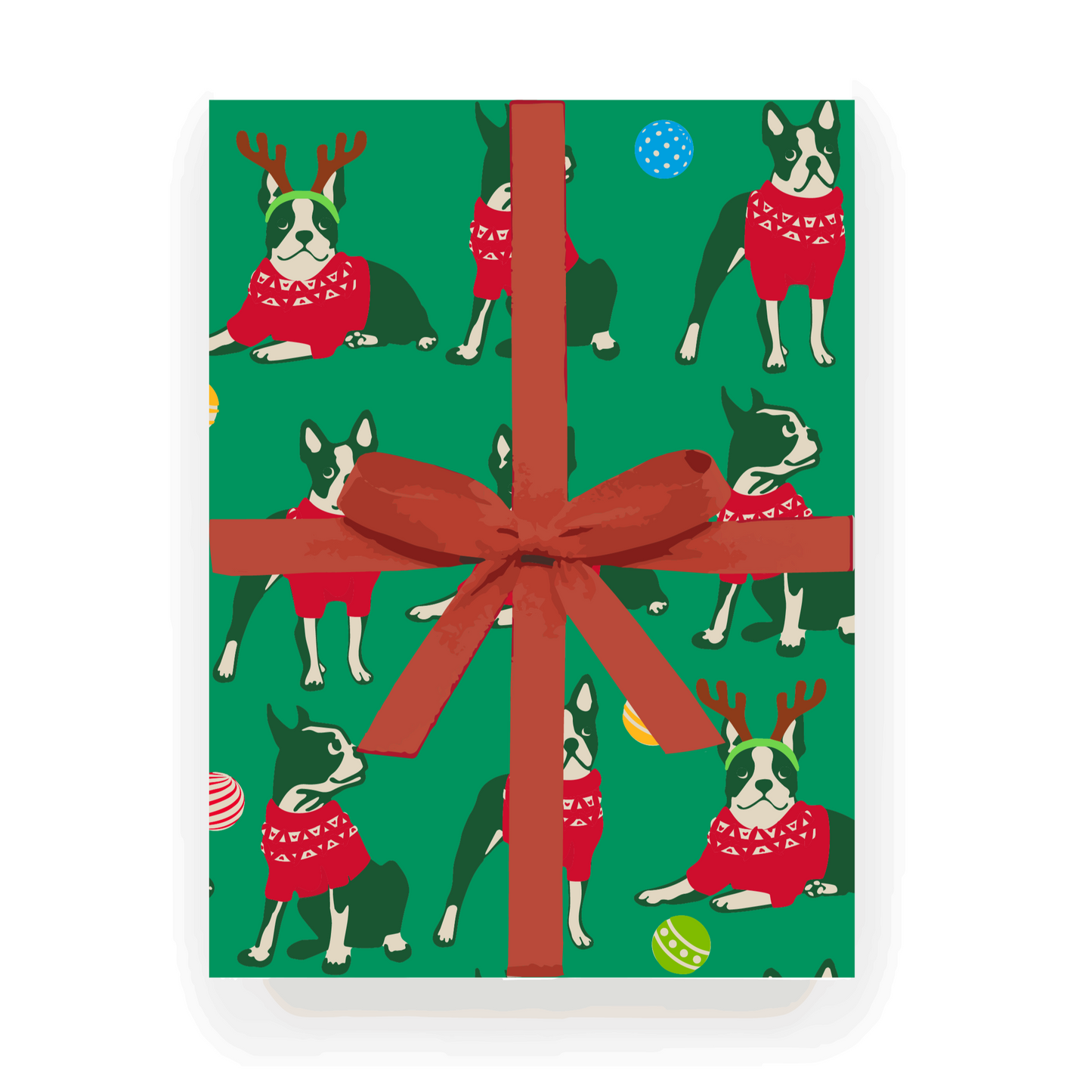 Wrapping Paper - Terrier Christmas