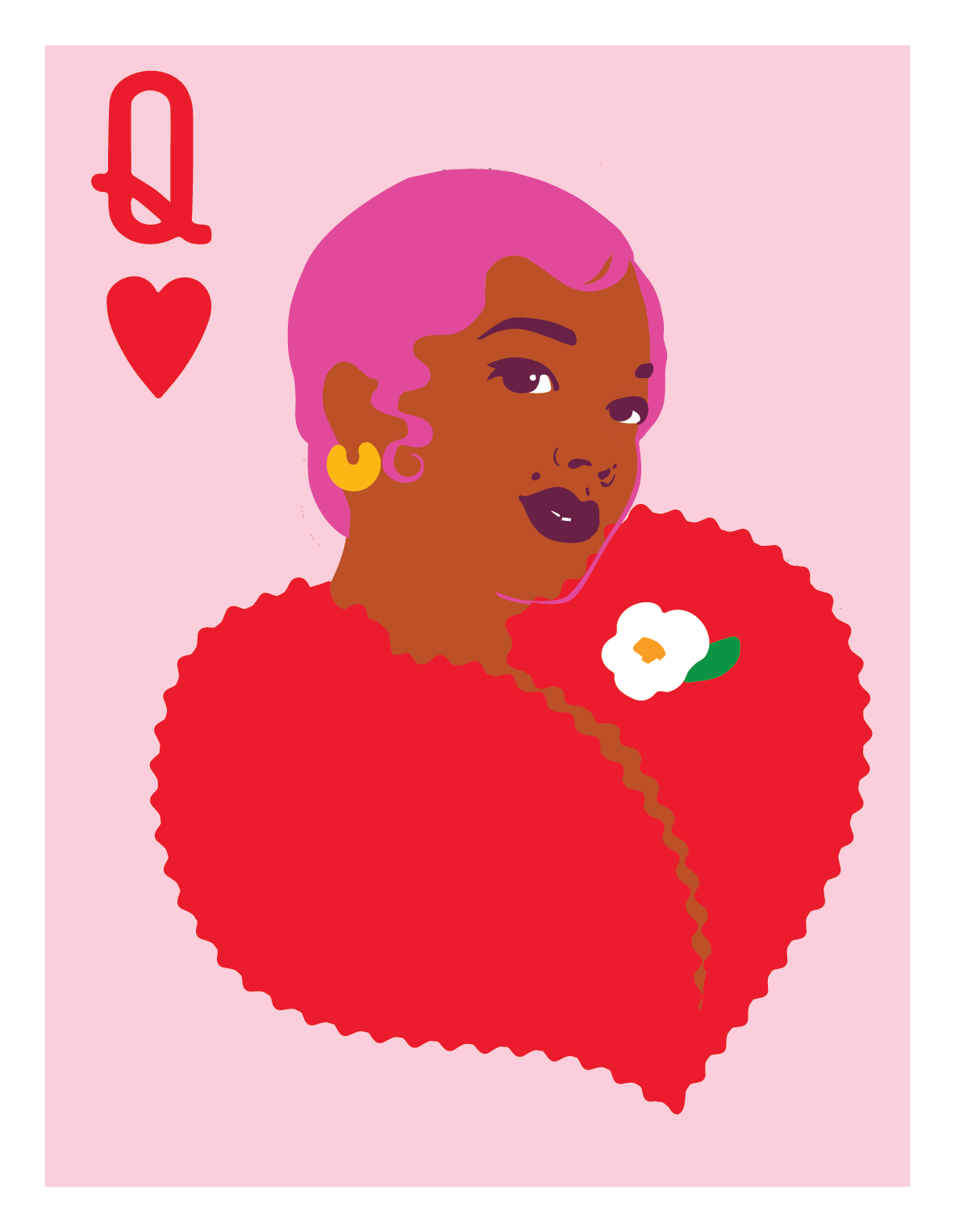 Greeting Card - Queen of Hearts